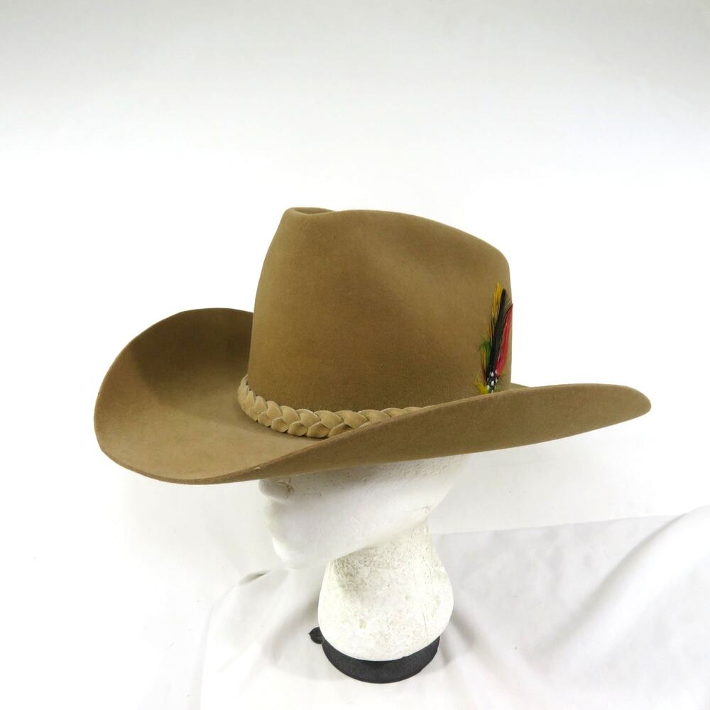 Stetson Brand Cowboy Hat Beige XXXX 4X Beaver 7 1/4